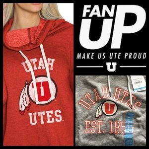 NWT Utah Utes Women’s Retro Funnel Neck Sweatshirt